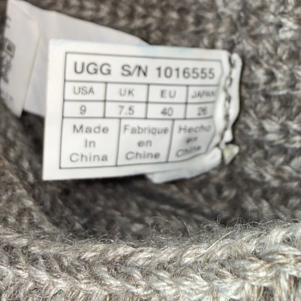 UGG Gray Knit Button Boots - Picture 2 of 9